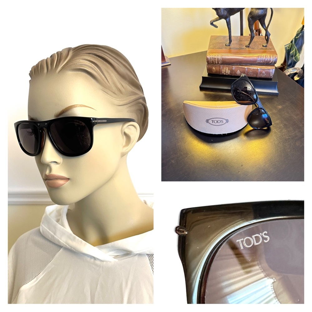 Tod's Black Women's Sunwear with Subtle Logo Accent